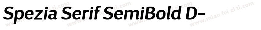 Spezia Serif SemiBold D字体转换